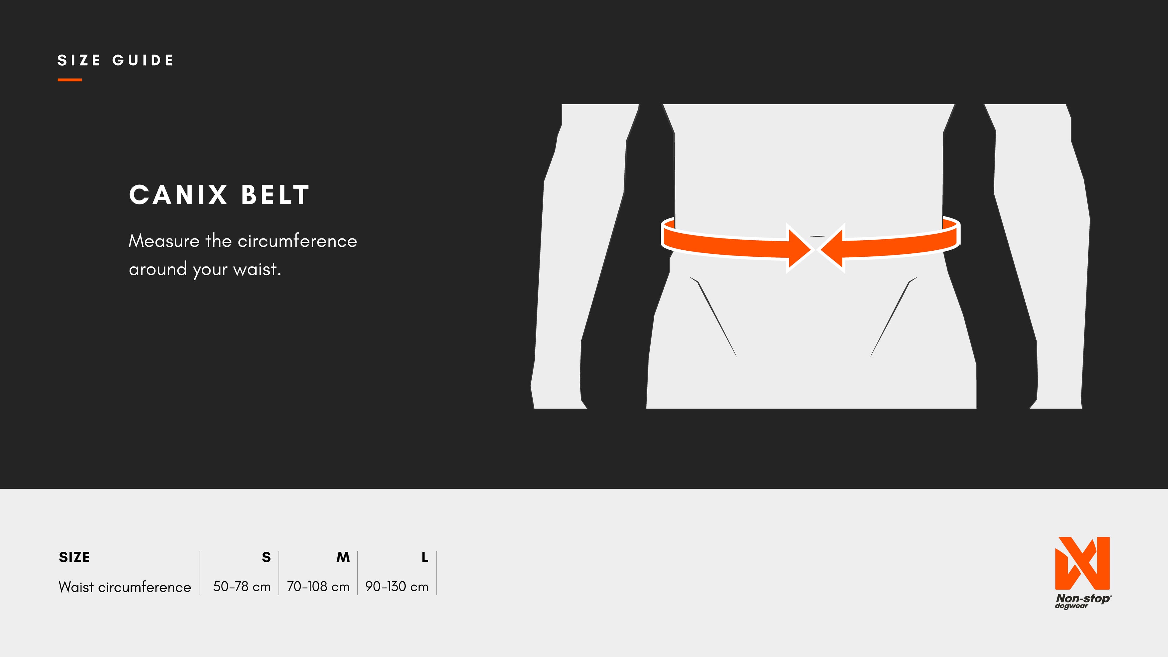 CaniX belt sizing guide