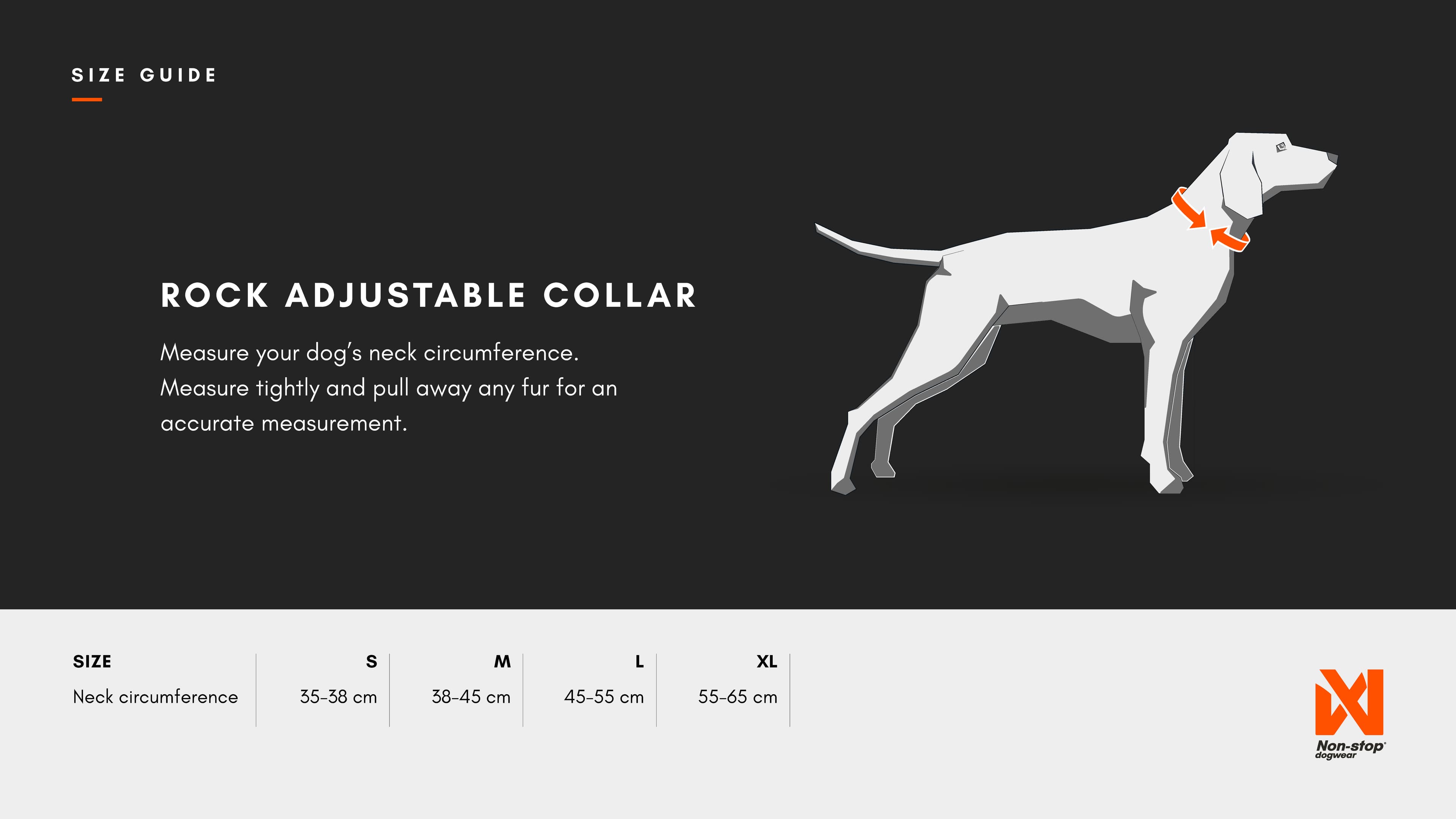 Rock adjustable collar sizing guide