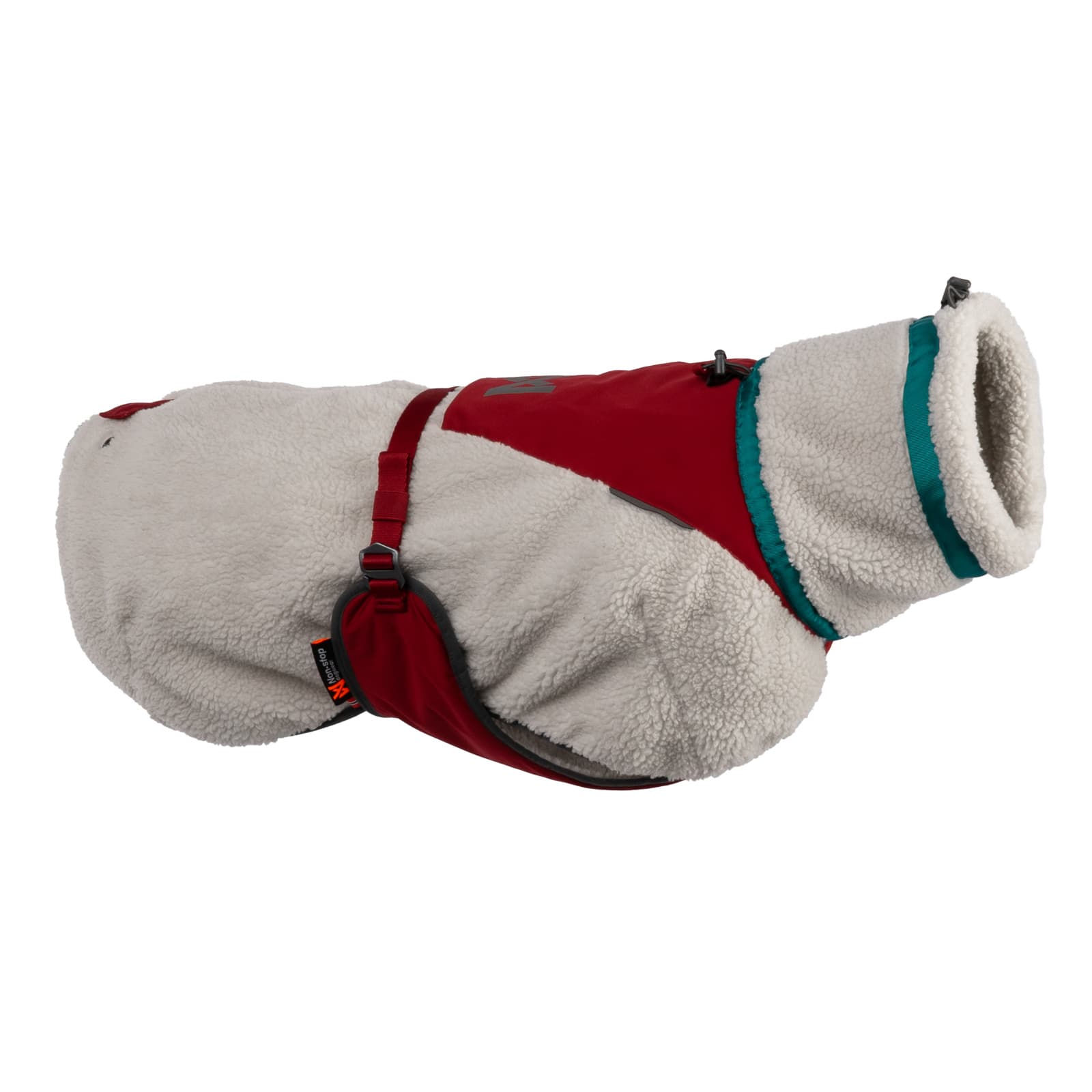 Trekking fleece dog jacket - gray/wine