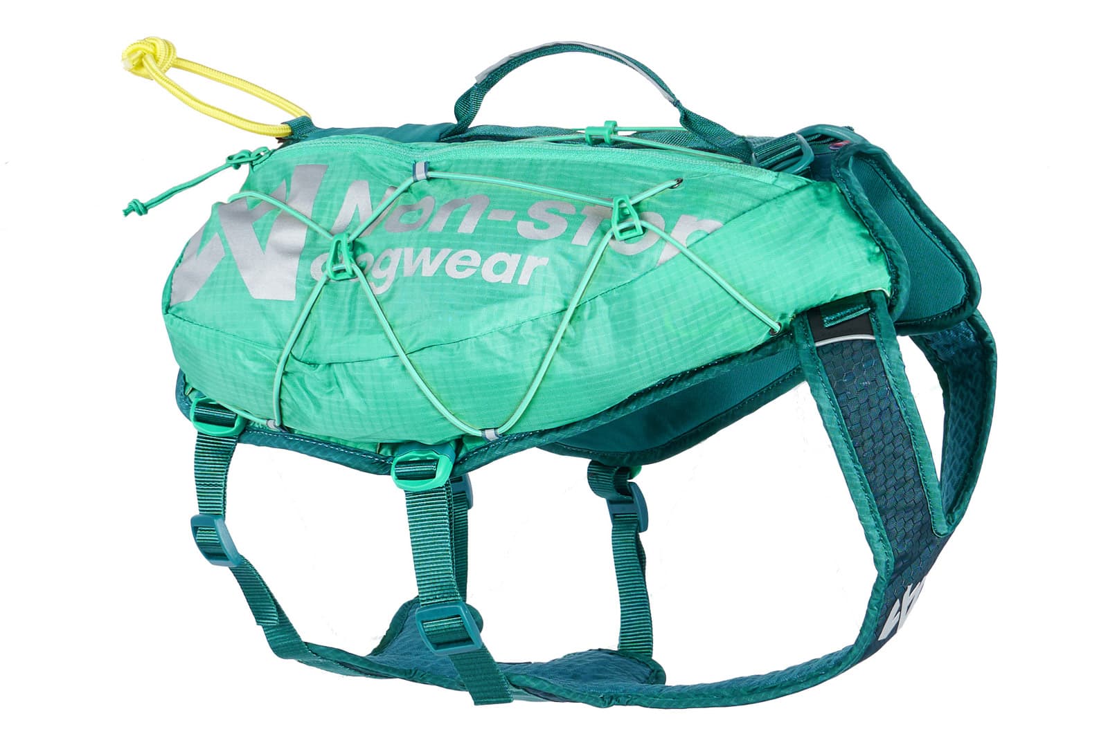 Trail light dog backpack - teal
