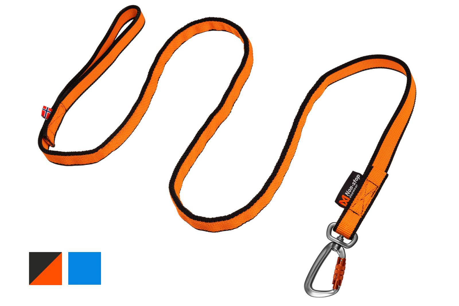 Bungee leash - black/orange