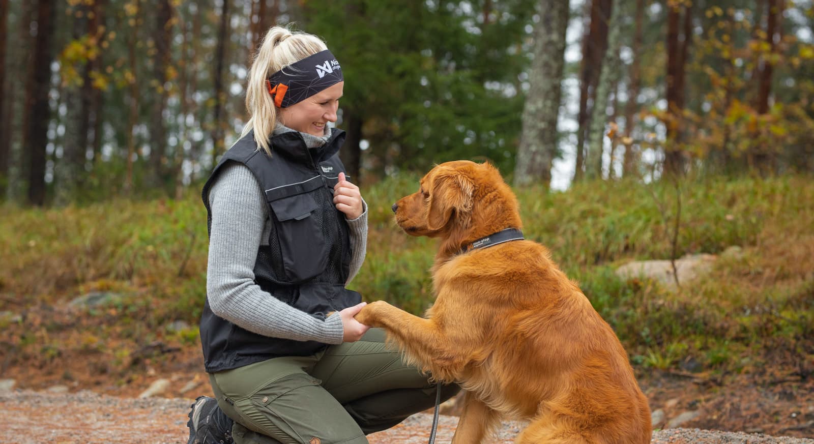 Dog training vest lifestyle 1