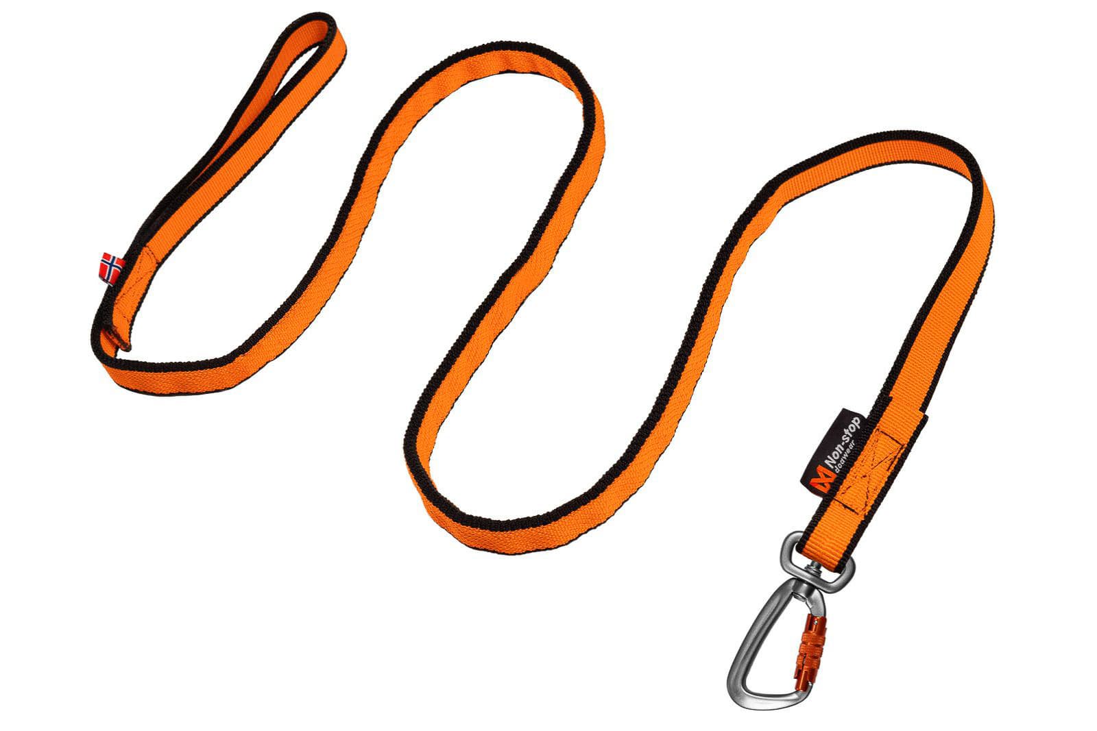 Bungee leash - black/orange
